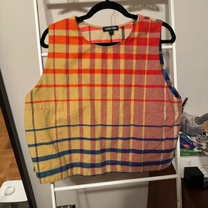 Ilana Kohn Red and Yellow Plaid Crop Top